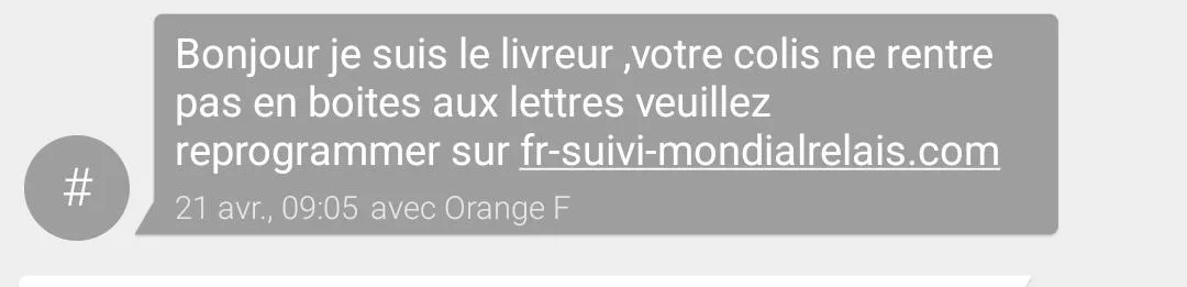 Arnaque livraison