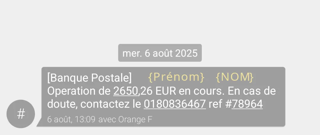 SMS personalisé